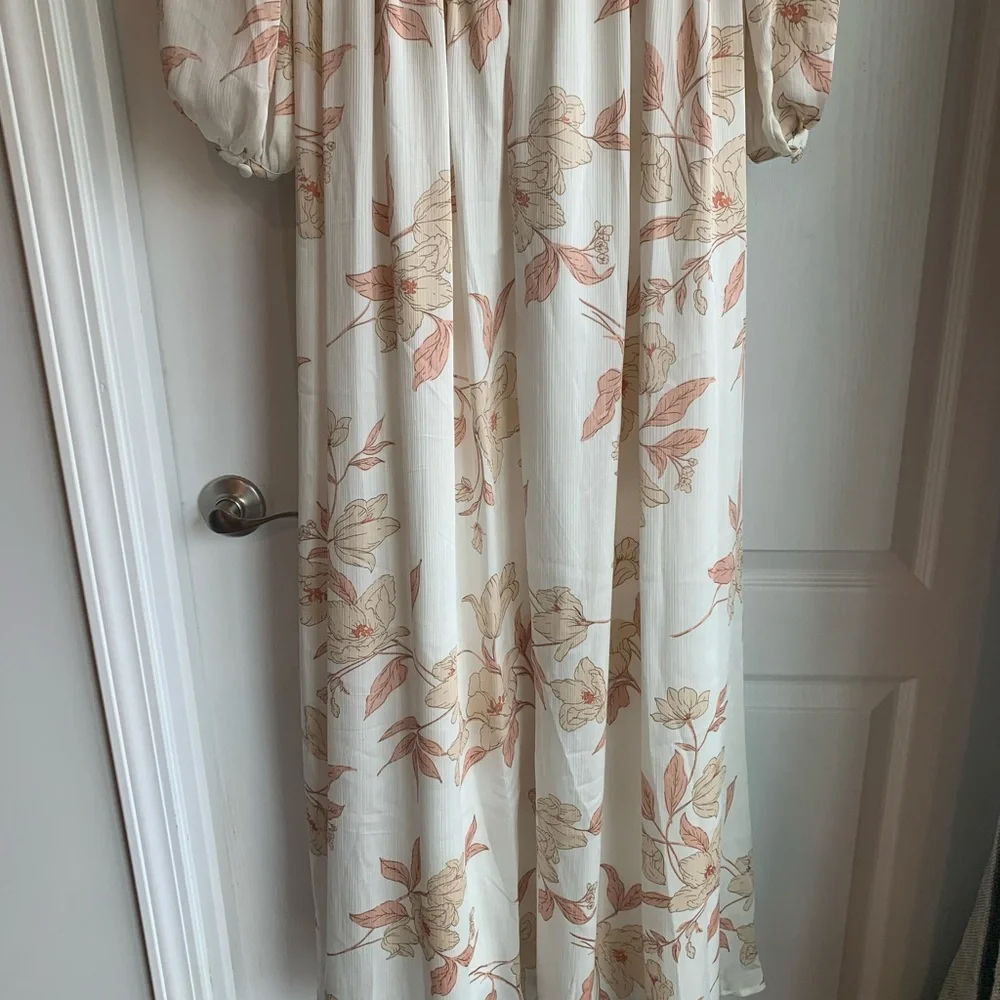 Baltic Born Cream Maxi Dress with Blush Floral Print - Picture 8 of 11